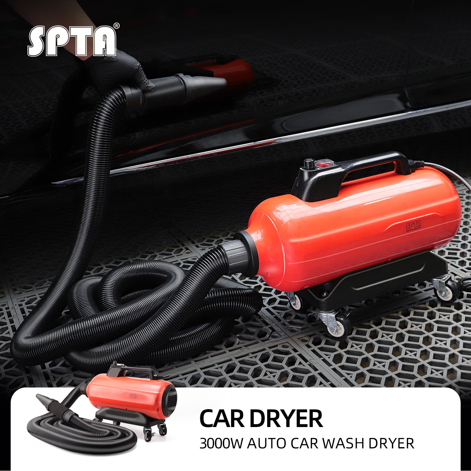 SPTA Air Cannon Car Dryer Blower Powerful Car Detailing Car Wash