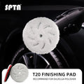 SPTA 5 inch to 6 inch Microfiber Pads, T20 Microfiber Finishing Pads to Remove Fine Scratches, Car Wash Scratches and Holograms for Dual Action Car Polisher Finishing Polishing Waxing