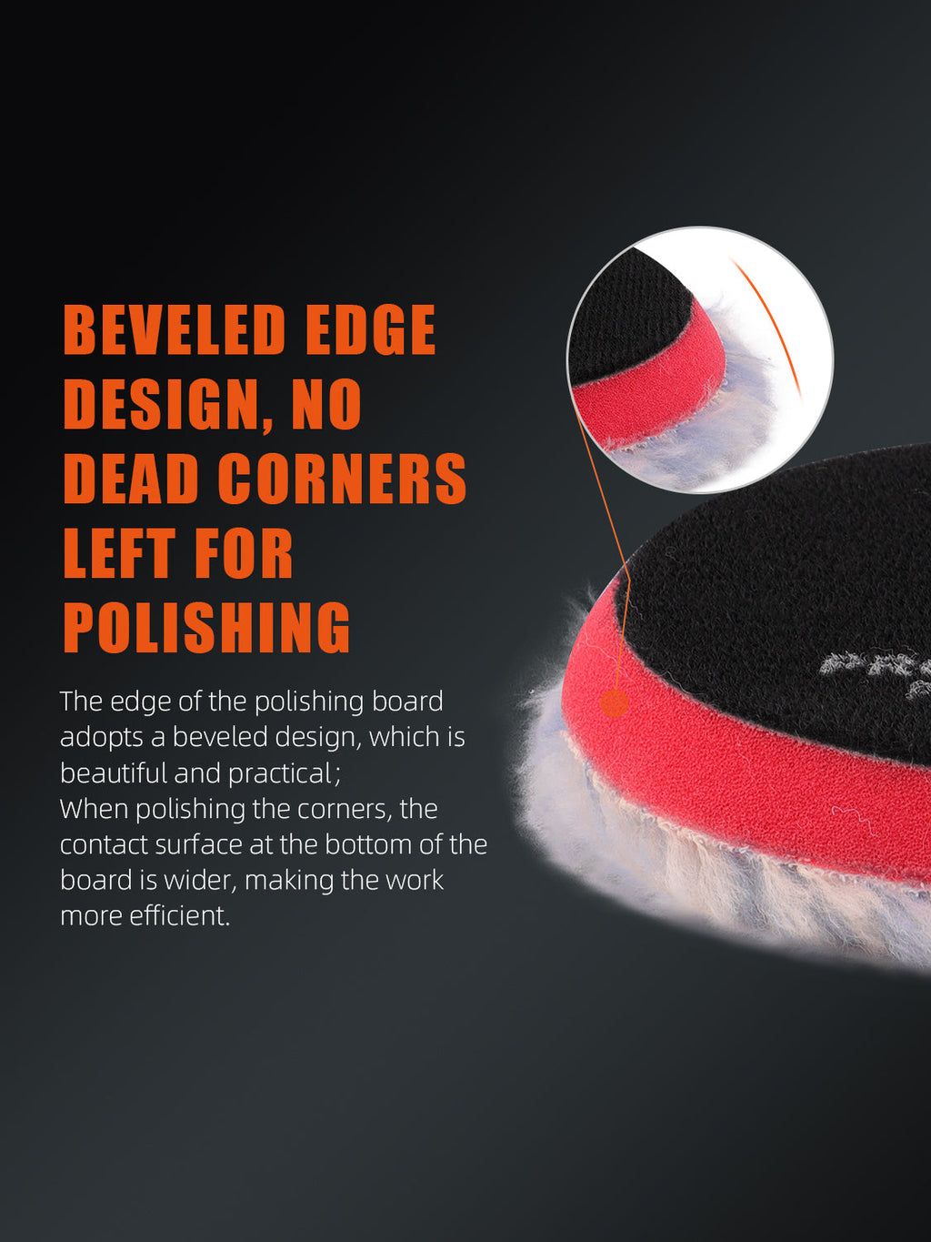 SPTA 3 inch to 6 inch Wool Polishing Pad, T130 Heavy Cut Wool Pad to Remove 1200#/1500# Sanding Disc Marks, Deep Scratches, Orange Peel and Heavy Oxidation for Automotive, Car, RV, Motorbike & Boat