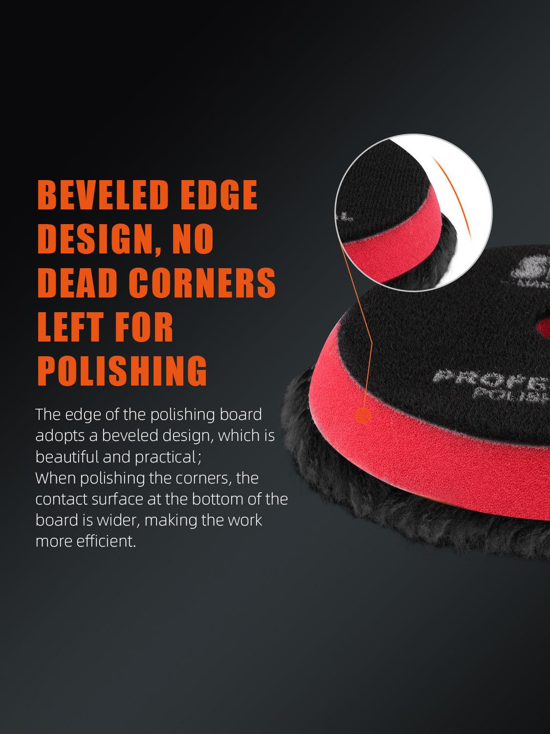SPTA 3 inch to 6 inch Wool Polishing Pad, T140 Black Heavy Cut Wool Pad to Remove 1200#/1500# Sanding Disc Marks, Deep Scratches, Orange Peel and Heavy Oxidation for Automotive, Car, RV, Motorbike & Boat
