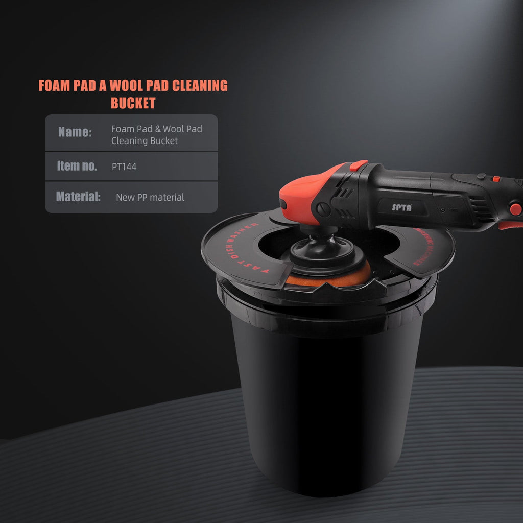 SPTA Foam Pad & Wool Pad Cleaning Bucket,Convience to Clean,for Cleaning, Kitchens, Restaurants,Car Pads