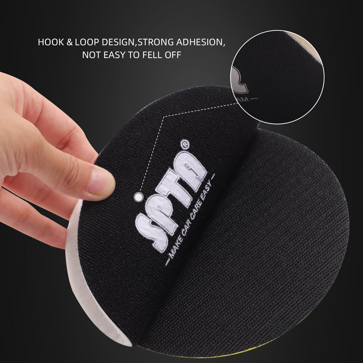 SPTA 3''(80mm)/5''(125mm)/6''(150mm) Car Glass Polishing Discs Microfiber Polishing Buffing Pad, Glass Scratch Removal Kit for Correcting Damaged Windows, Removing Stubborn Waterspots
