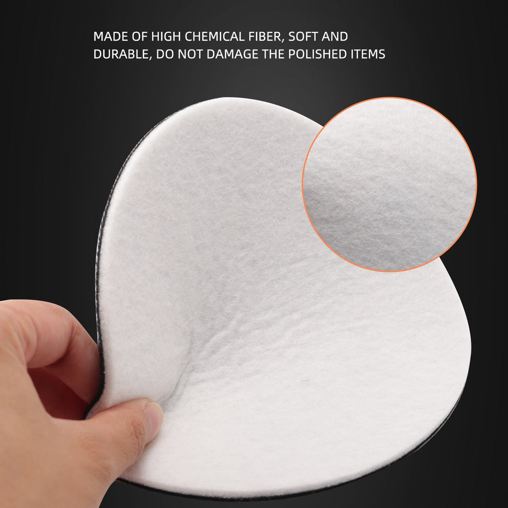 SPTA 3''(80mm)/5''(125mm)/6''(150mm) Car Glass Polishing Discs Microfiber Polishing Buffing Pad, Glass Scratch Removal Kit for Correcting Damaged Windows, Removing Stubborn Waterspots