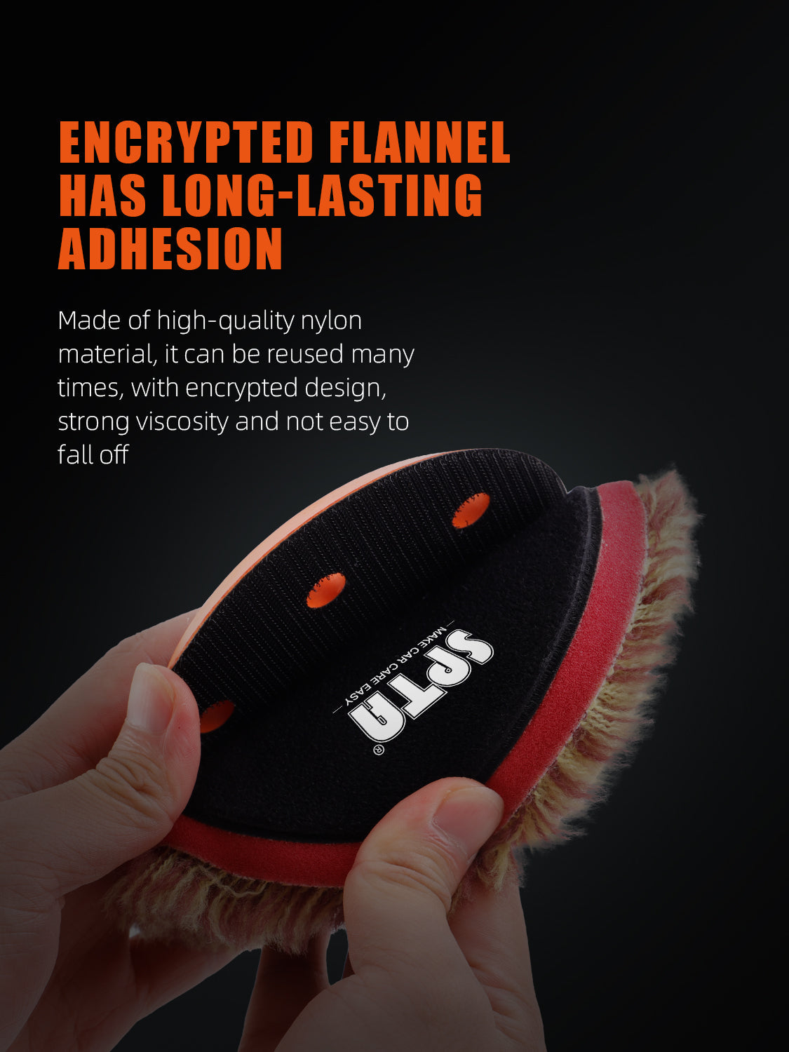 SPTA 3 inch to 6 inch Wool Polishing Pad, T140 Brown Heavy Cut Wool Pad to Remove 1200#/1500# Sanding Disc Marks, Deep Scratches, Orange Peel and Heavy Oxidation for Automotive, Car, RV, Motorbike & Boat