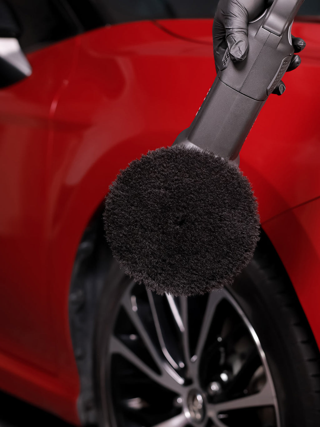 SPTA 3 inch to 6 inch Wool Polishing Pad, T140 Black Heavy Cut Wool Pad to Remove 1200#/1500# Sanding Disc Marks, Deep Scratches, Orange Peel and Heavy Oxidation for Automotive, Car, RV, Motorbike & Boat