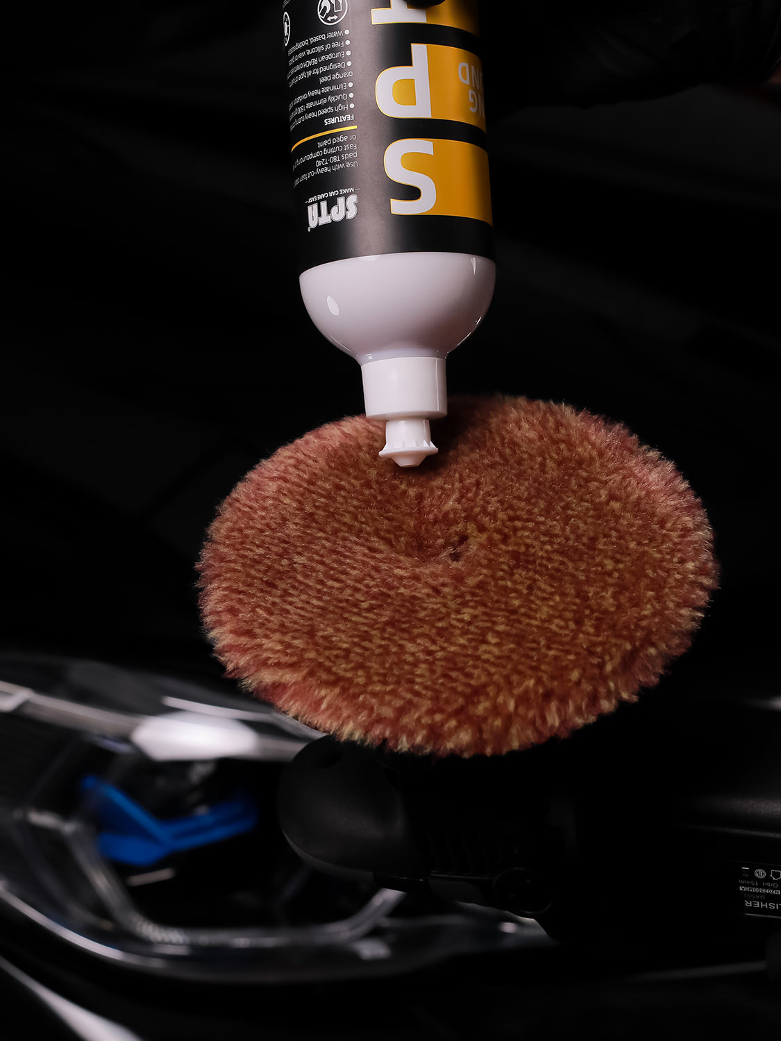 SPTA 3 inch to 6 inch Wool Polishing Pad, T140 Brown Heavy Cut Wool Pad to Remove 1200#/1500# Sanding Disc Marks, Deep Scratches, Orange Peel and Heavy Oxidation for Automotive, Car, RV, Motorbike & Boat