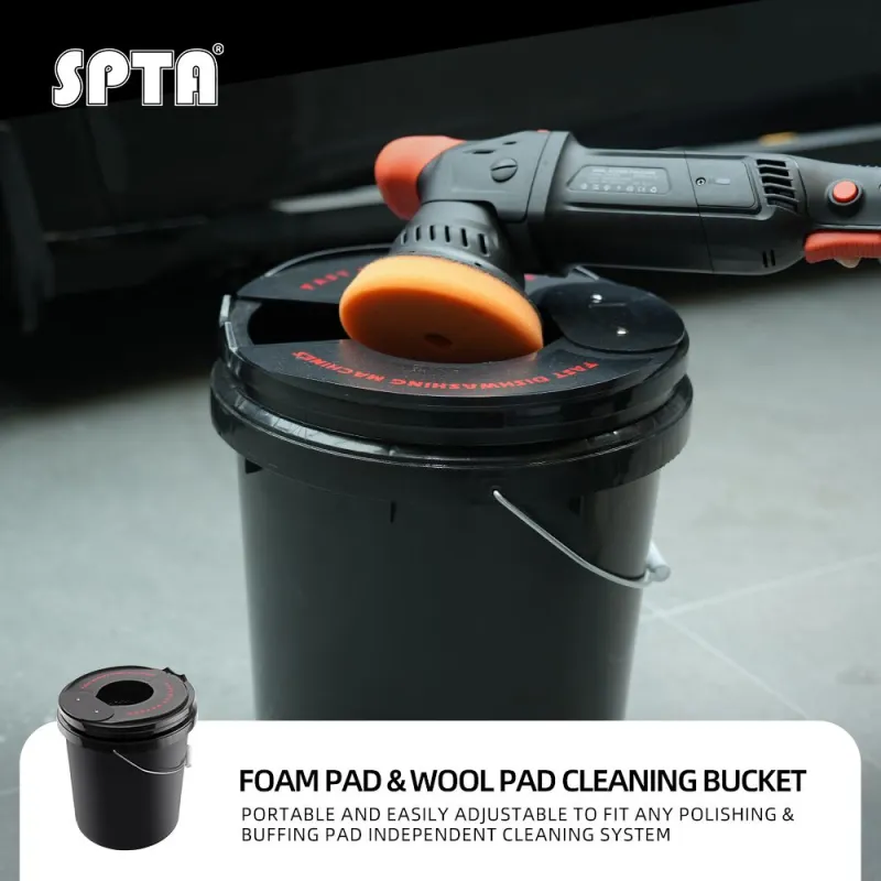 SPTA Foam Pad & Wool Pad Cleaning Bucket,Convience to Clean,for Cleaning, Kitchens, Restaurants,Car Pads