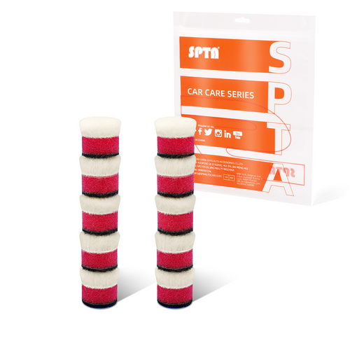 SPTA 12.5MM/25MM /1Inch/2Inch/3Inch Japanese Wool Polishing Pad, T120 Heavy Cut Wool Pad to Remove 1200#/1500# Sanding Disc Marks, Deep Scratches, Orange Peel and Heavy Oxidation for Automotive, Car, RV, Motorbike & Boat