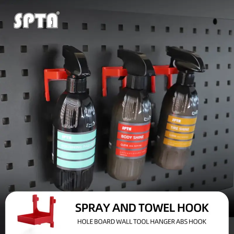 SPTA OT023-OT030 Scraper Red Hook Made With Plastic Bristle For Holding Various Tools&Sprayer and Microfiber Cloth