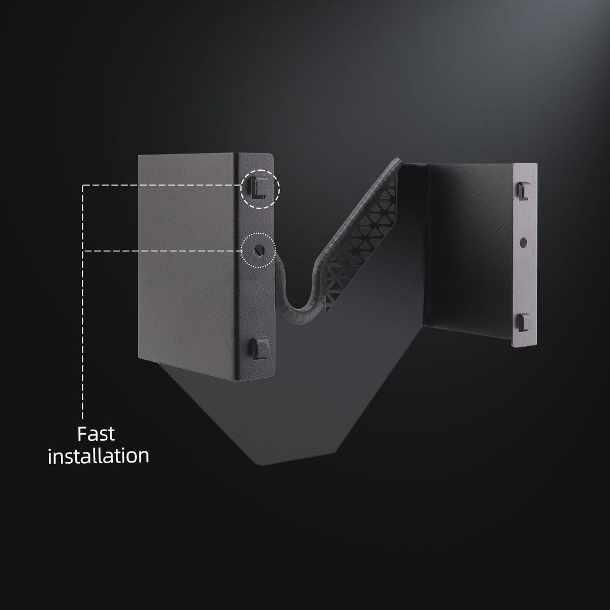 SPTA Polisher Holder V Shape,V-Shape Machine Polisher Wall Holder,Organizer, Angle Grinder Holder Tool Wall mount Bracket For Dual Action & Rotary Polishers for Mobile Detailing, Detailing Storage