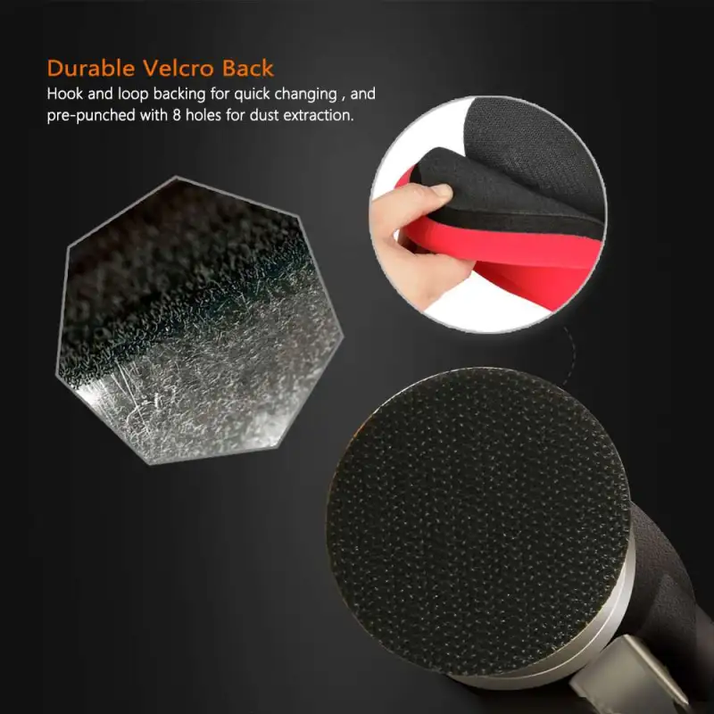 SPTA 1/2/3 Inch Random Orbital Air Sander, Mini Pneumatic Sander for Auto Body Work, High Speed Air Powered Polisher with Sandpapers