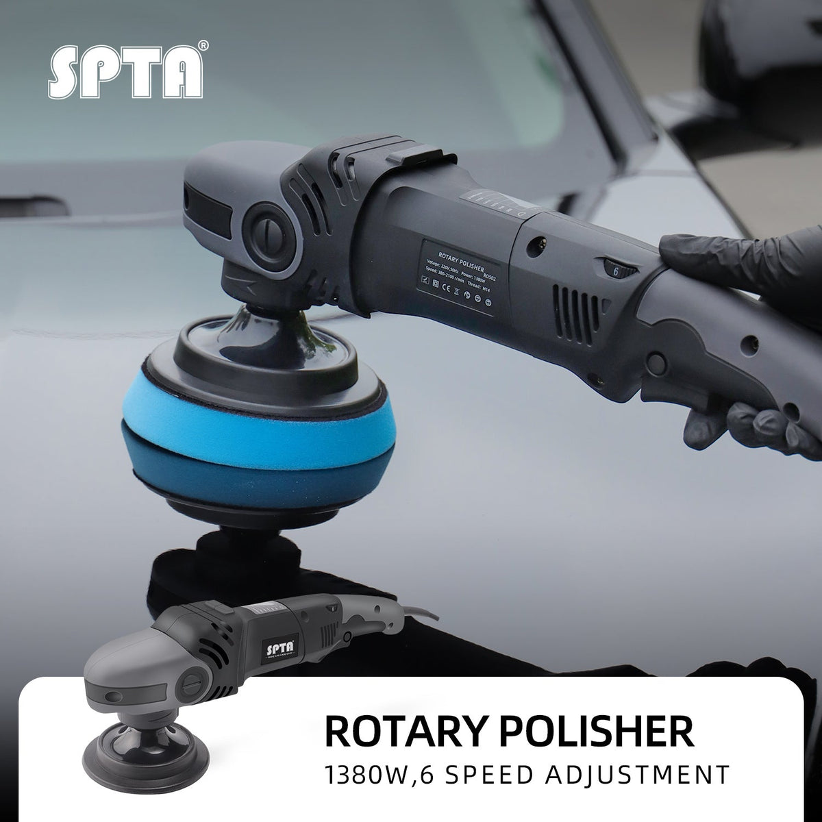 Sp7 Buffing Machine Model SPTA 5 Inch Rotary Buffer Polisher Electric Buffing Polishing Machine ...