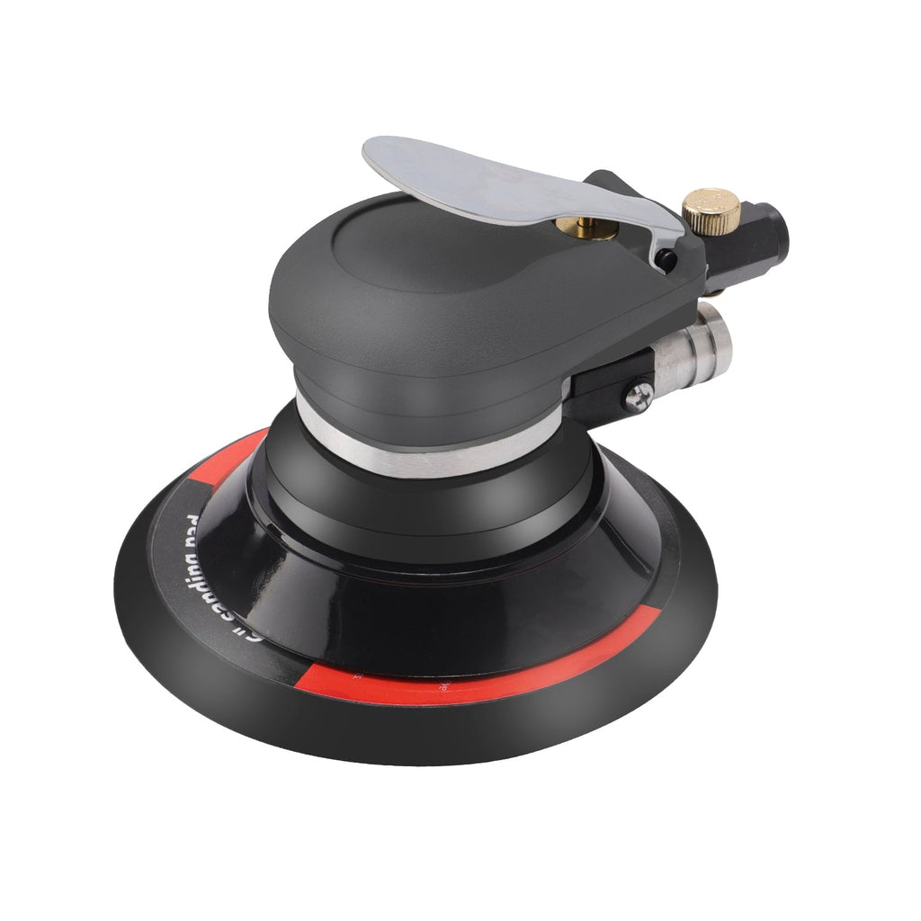 SPTA Random Orbital Sander 5" & 6" Pneumatic Palm Sander with Extra 5" Backing Plate, Sponge Polishing Pads, Sandpapers Low Vibration and Heavy Duty for Wood, Composites, Metal
