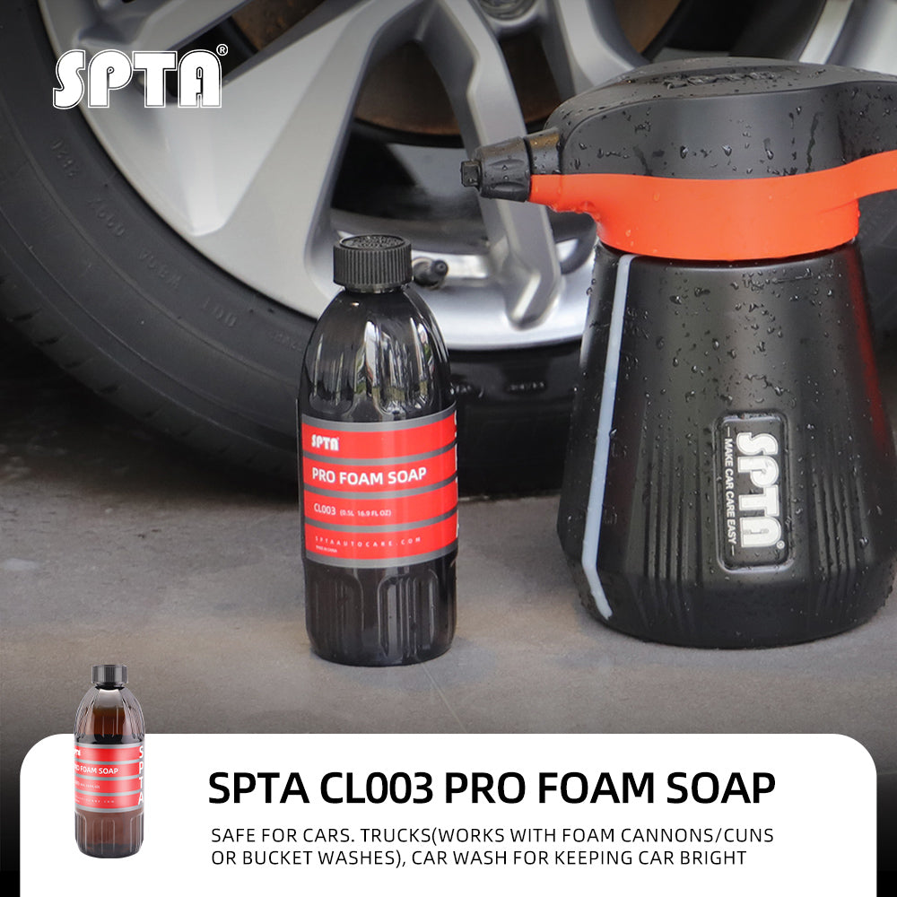 SPTA CL003 Pro Foam Soap Safe for Cars, Trucks, Car Wash for Keeping Car Bright, Works with Foam Cannons, Foam Guns or Bucket Washes Safe for Cars, Trucks, Motorcycles &More
