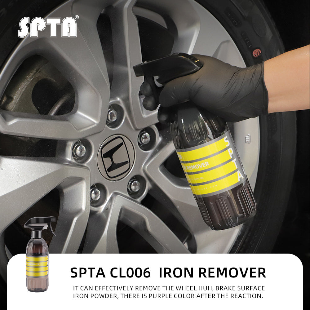 SPTA CL006 Iron Remover Car Wash Foaming Multi-Use Spray Acts For Car Wheel Cleaner Remove Iron Powder From Wheel Hub, Brake,Car Rust Removar, Iron Powder Remover for Car,Safe on Car Paint Safe and Effective