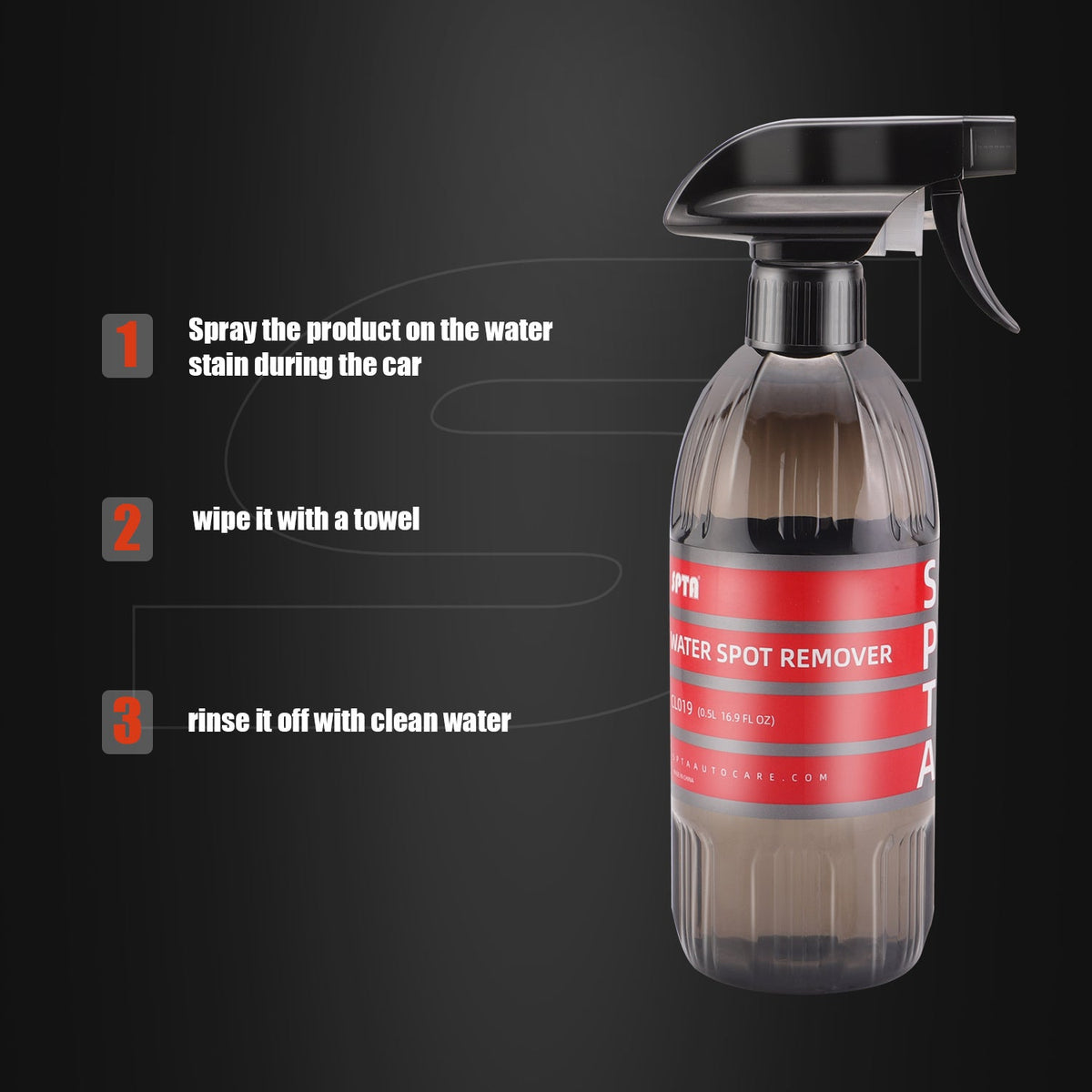 SPTA CL019 Water Spot Remover With Strawberry Smell Neutral Formula for Car Washing Auto Cleaning