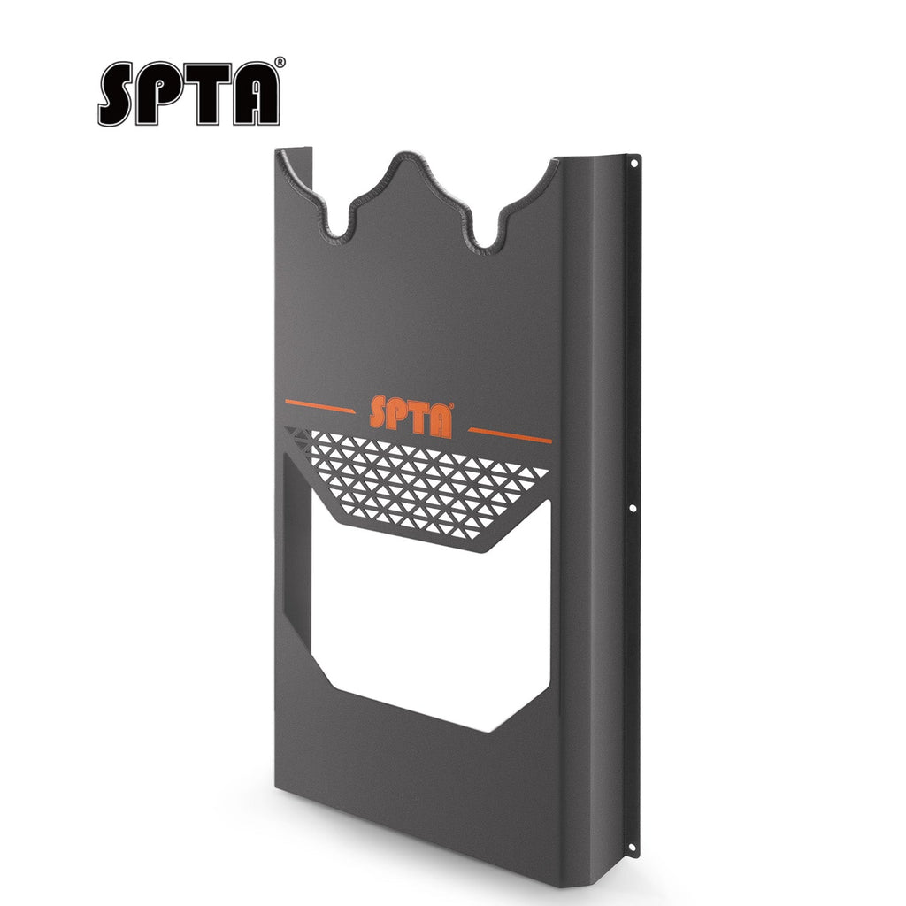 SPTA Double Wall Holder for Polishers, Mounted Rack Organizer for Dual Action & Rotary Polishers,Car Polisher Holder, Double Station Polisher Machine Rack Wall Mount Polisher Holder, Premium Metal Car Detailing Holder/Hanger/Rack for Polishing Machine