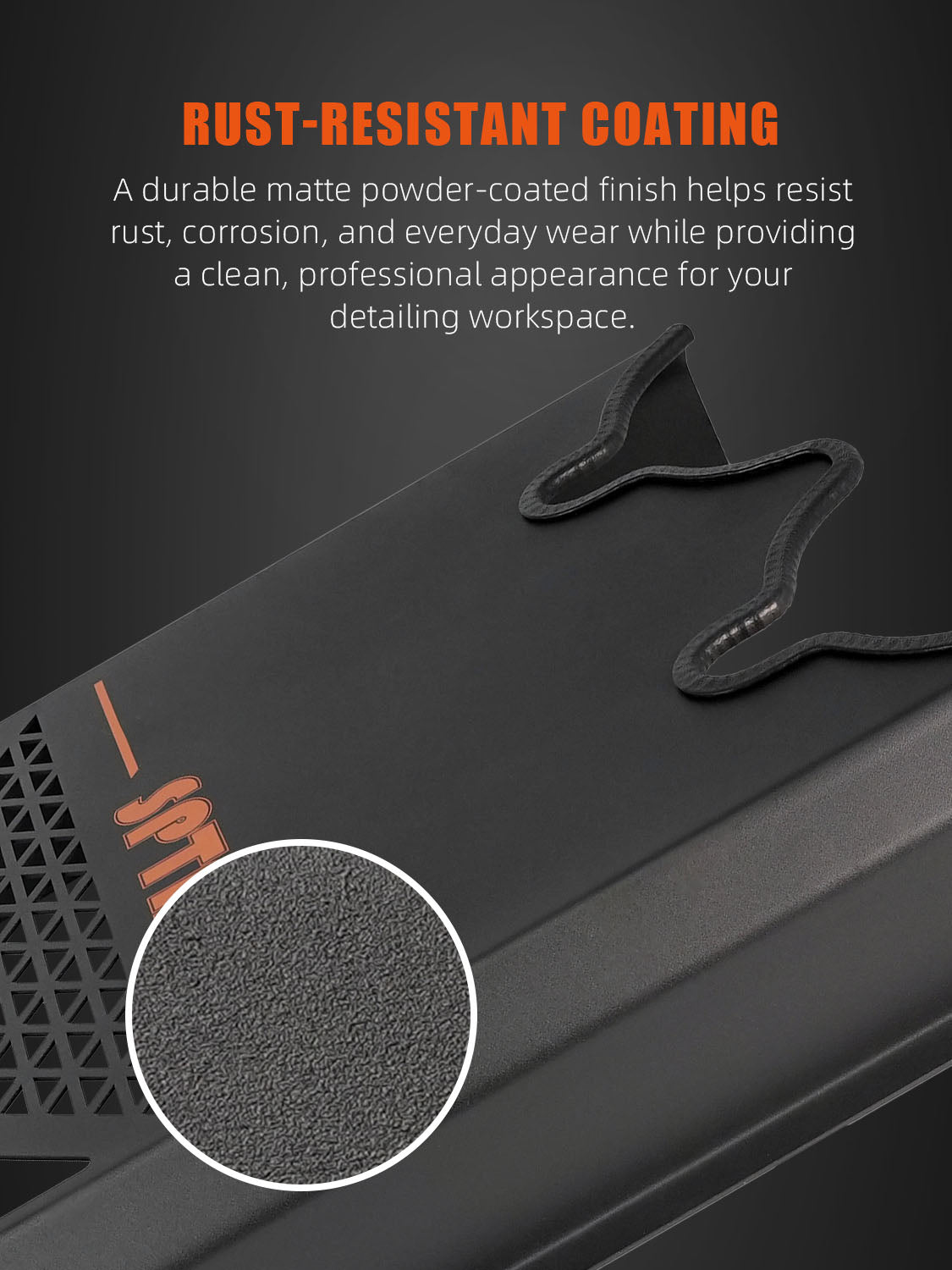 SPTA Double Wall Holder for Polishers, Mounted Rack Organizer for Dual Action & Rotary Polishers,Car Polisher Holder, Double Station Polisher Machine Rack Wall Mount Polisher Holder, Premium Metal Car Detailing Holder/Hanger/Rack for Polishing Machine