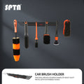 SPTA Detailing Brush Towels Hanger Detailing Brush Holder 6 Organizer Hooks Wall-Mounted Hanger Rack Car Care Organizer, Ideal for Garage Cleaning Towels Brush Car Cleaning Tools