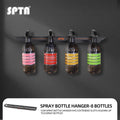 SPTA OT011 Spray Bottle Holder, Universal Detailing Spray Bottle Holder - Wall-Mounted Organizer for Mobile & Garage Detailing, Holds 6 Sprayers (16oz), Universal Lightweight Professional Accessory