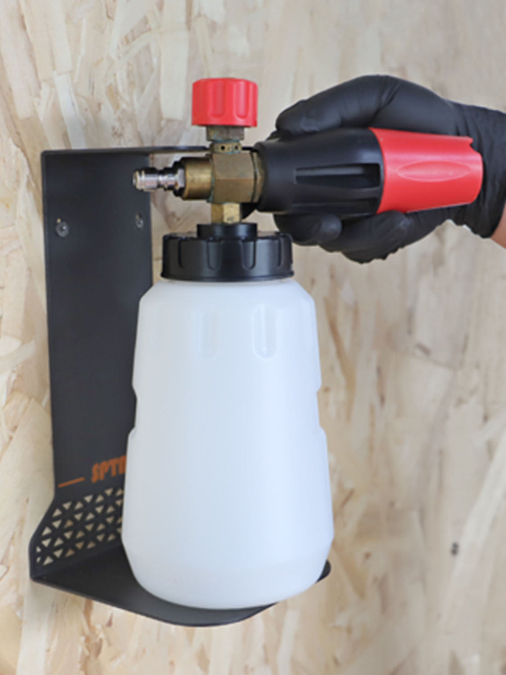 SPTA Universal Foam Cannon Holder ,Snow Master Foam Canon Holder ,Premium Car Detailing Accessories and Supplies,Foam Cannon Holder-for Foam Cannon,Pressure Washer Nozzle Tip and Pressure Wand Extension Storage Rack