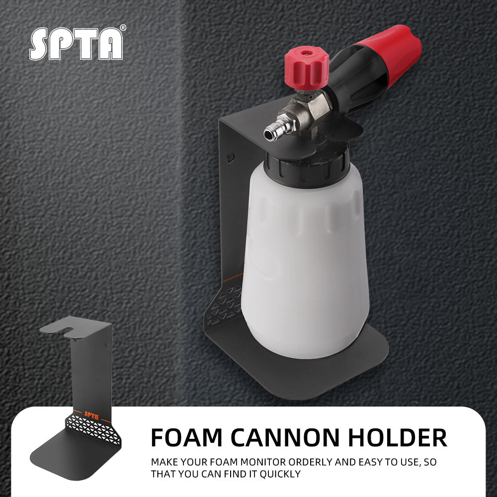 SPTA Universal Foam Cannon Holder ,Snow Master Foam Canon Holder ,Premium Car Detailing Accessories and Supplies,Foam Cannon Holder-for Foam Cannon,Pressure Washer Nozzle Tip and Pressure Wand Extension Storage Rack