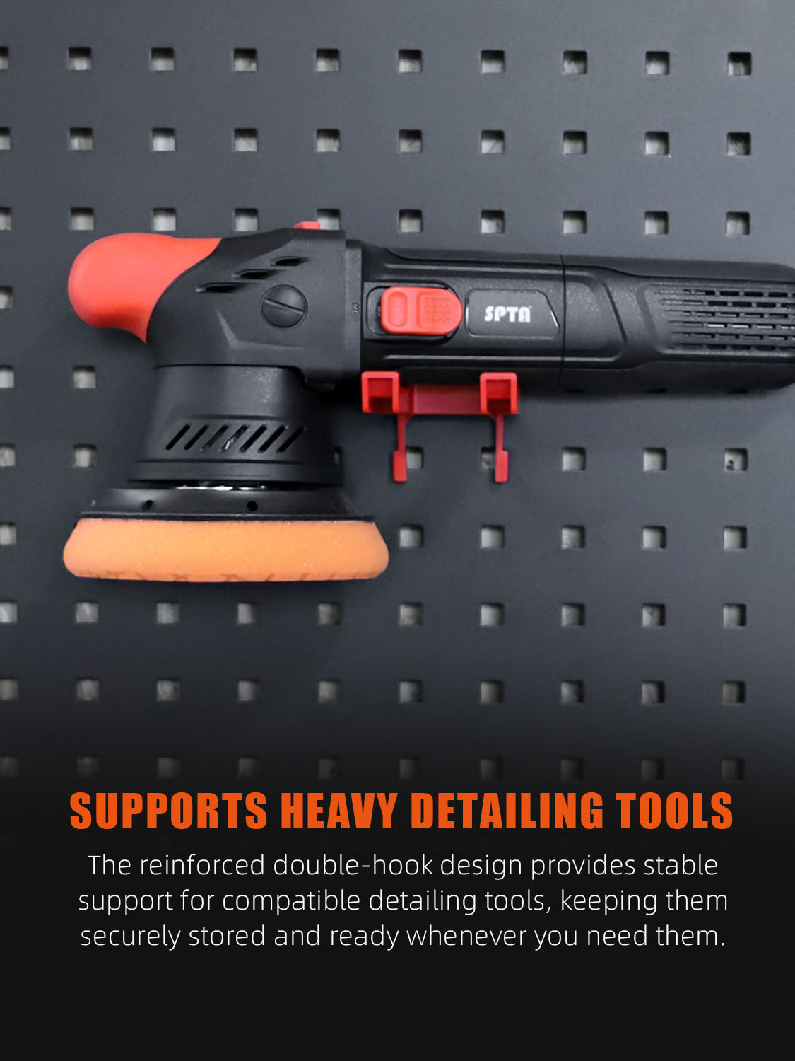 SPTA OT023-OT030 Scraper Red Hook Made With Plastic Bristle For Holding Various Tools&Sprayer and Microfiber Cloth