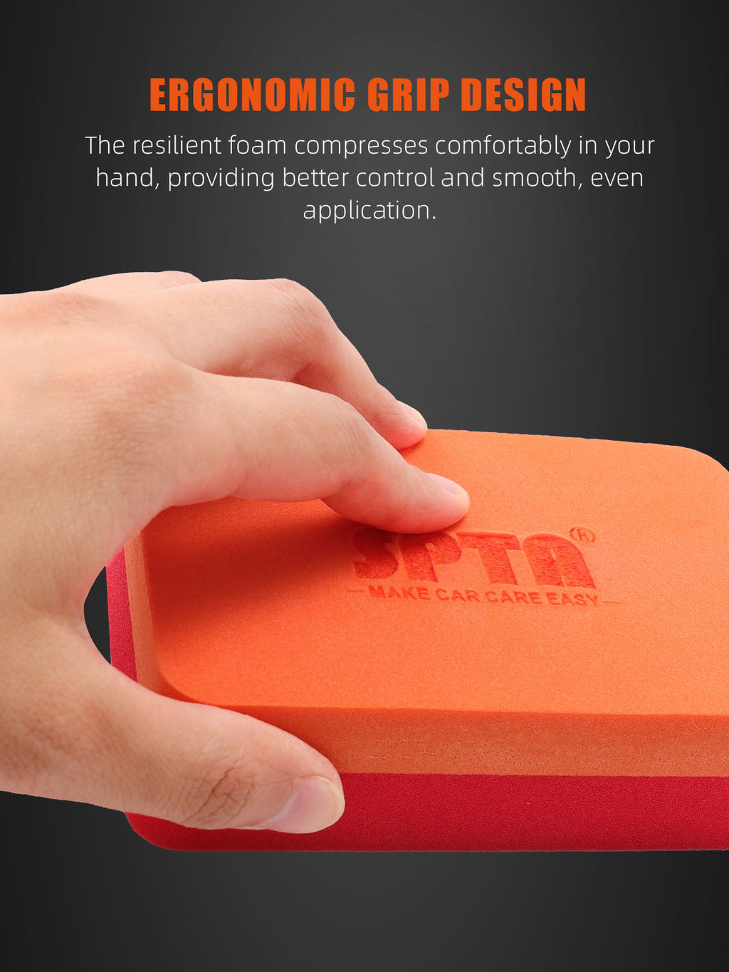 SPTA Ceramic Coating Applicator Sponges, Car Coating Pad, Hand Applicator Sponge,  Applicator Pads Detailing for Cars, Boats, Motorcycles, Motorhomes and More for Waxing,Cleaning, Coating